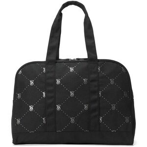 NWT VICTORIAS SECRET BLACK WEEKENDER TOTE BAG